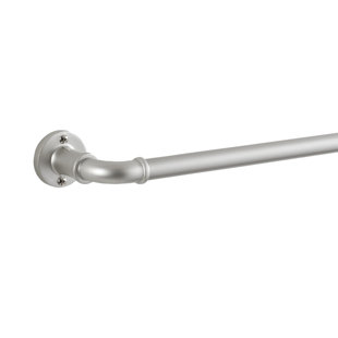 ECLIPSE 69% Steel, 31% Zinc Adjustable Single Curtain Rod