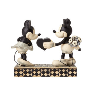 ENESCO Disney Traditions Black & White Mickey Figurine 6" H