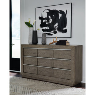 MILLWOOD PINES Eroftei 9 Drawer 72" W Dresser