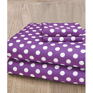SPIRIT LINEN Microfiber Polka Dots Sheet Set