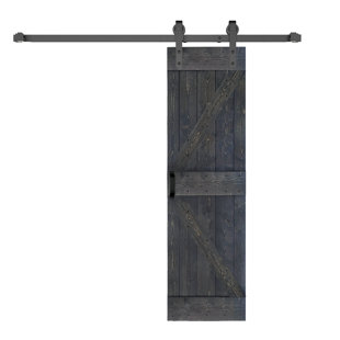 ISLIFE K Style Solid Wood Finished Sliding Barn Door with Hardware Kit -Assembly Needed