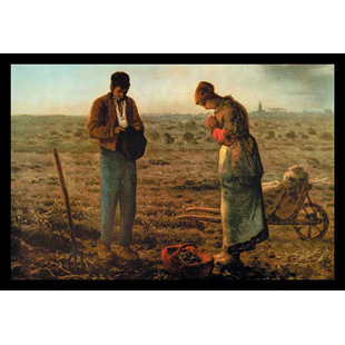 BUYENLARGE 'The Angelus' by Jean Francois Millet Framed Painting Print