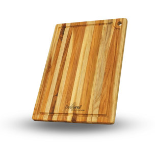 BEEFURNI 14 INCH Teak Wood Cutting Board