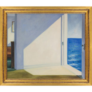 OVERSTOCK ART Rooms by the Sea by Edward Hopper - Floater Frame Painting on Canvas