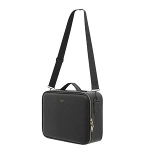 YAOTOWN Makeup Bag With Mirror, Lights And Adjustable Dividers