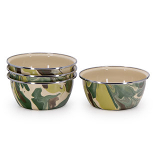 GOLDEN RABBIT Set of 4 Camouflage Salad Bowls (Set of 4)