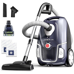 ROOMIETEC PINETAN Professional Canister Vacuum Cleaner UA807, Low Noise Technology, High Suction Power