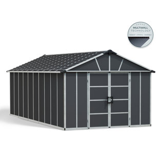 CANOPIA BY PALRAM 8 ft. W x 11 ft. D Plastic Apex Garden Shed