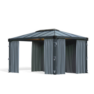 Martinique Canopia By Palram Grey Fabric Side Wall for Gazebo (Set of 4)