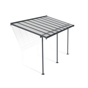 Canopia By Palram 447.5cm W x 218.5cm D Glass Clear Cover Retractable Patio Awning