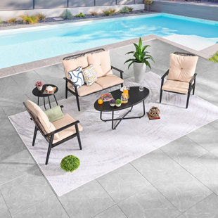 FESTIVAL DEPOT 4 - Person Outdoor Seating Group with Cushions