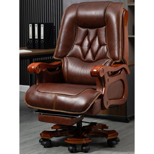 WILDON HOME® Gerri Genuine Leather Executive Chair