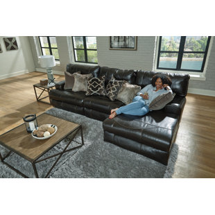 HOKKU DESIGNS Zuriyah 3 - Piece Upholstered Reclining Sectional