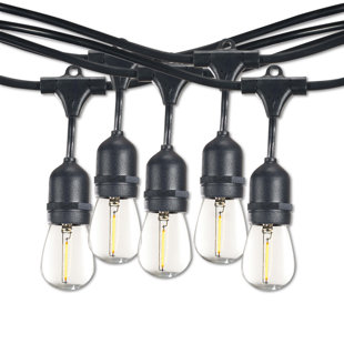 BULBRITE INDUSTRIES 48-ft Outdoor 15 - Bulb Standard LED String Light (End to End Connectable) (Set of 2)