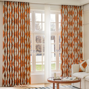 VISIONARY HOME Rhea Polyester Room Darkening Curtain Pair (Set of 2)