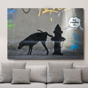 JAXSON REA You Complete Me On Canvas by Banksy Painting