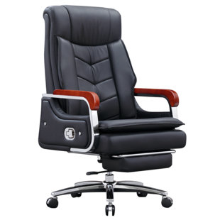KINNLS Genuine Leather Commercial Use Executive Chair