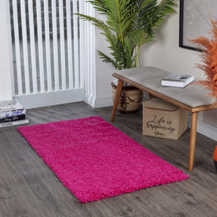 SURYA B.V. Fivelands Solid Colour Machine Woven Pink Area Rug