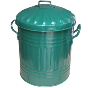 STERLING VENTURES Steel Manual Lift Kitchen Trash Can - 13L