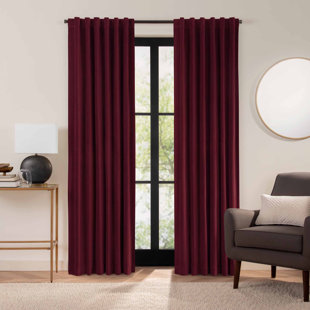 Eclipse Luxury Cotton Velvet 100% Blackout Rod Pocket Back Tab Curtain Panel