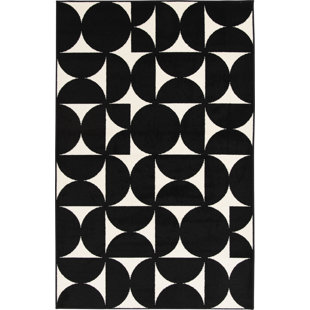 WADE LOGAN® Bairo Tecopa Sevella Black/White Area Rug