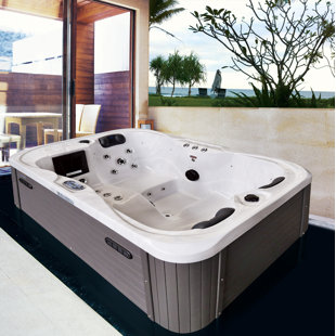 Sol 72 Outdoor™ Brotherton 220 Volt 3 Person - Person 29 - Jet Acrylic Rectangle Hot Tub with Ozonator