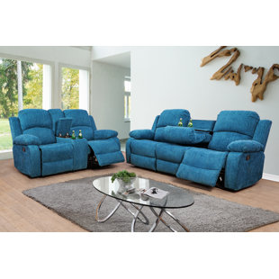 AINE HOME 2 Piece Fabric Reclining Living Room Set