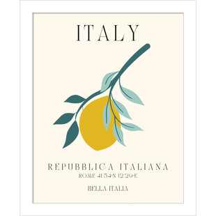 BIRCH LANE™ Mirando " Italy Travel Poster Bella Italia " by Chayan Lewis