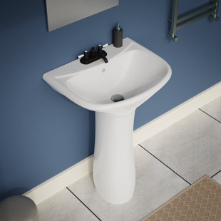 The Renovators Supply Inc. Ondine 14'' Reno-Gloss Vitreous China U-Shaped Bathroom Sink with Overflow