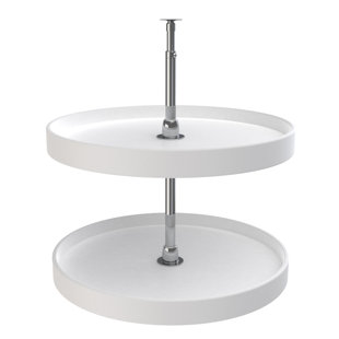 Rev-A-Shelf 2 Tier Full Circle Lazy Susan, White Polymer
