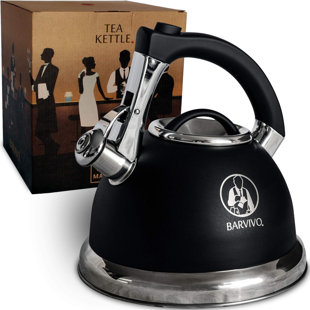 Barvivo 3 Quarts Stainless Steel Stovetop Tea Kettle
