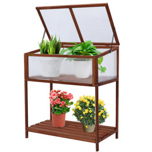 EUROSAKURA 35.47" W x 20.08" D Cold Frame Greenhouse