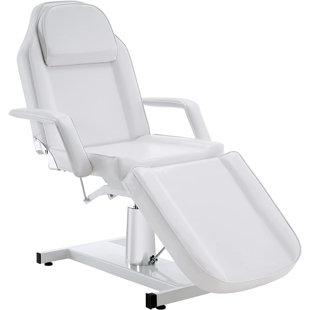 INBOX ZERO Faux Leather Reclining Spa Tattoo Massage Swivel Chair with Hydraulic Pump
