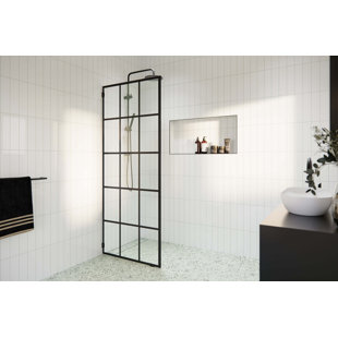 GLASS WAREHOUSE Esprit 30 in. x 78 in. French Monture Single Fixed Shower Panel