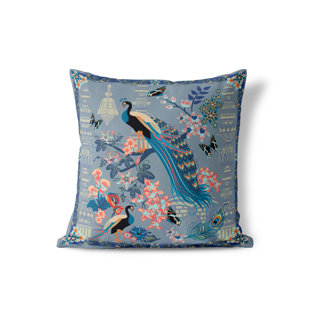 BUNGALOW ROSE Damany Polyester/Polyester Blend Throw Square Indoor/Outdoor Pillow Cover & Insert