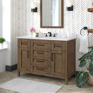 OVE DECORS 48.03'' Single Bathroom Vanity with Engineered Marble Top