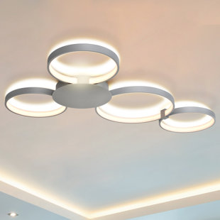 VONN LIGHTING Capella 43" Integrated LED Ceiling Lighting Modern Multi-Ring Semi Flush