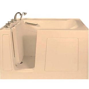 AVORA BATH 60'' x 30'' Walk-in Air Fiberglass Bathtub with Faucet