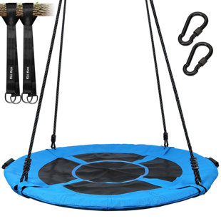 KLO KICK 40inch Metal/Fabric Web/Saucer Swing with Chains and Hooks
