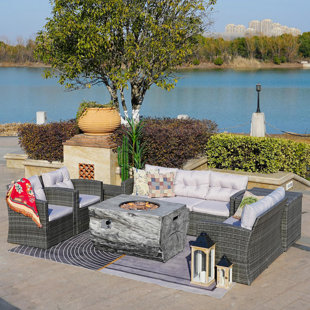 DIRECT WICKER 6 Piece Complete Patio Set with Cushions