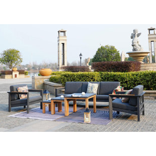 DIRECT WICKER 6 Piece Complete Patio Set with Cushions