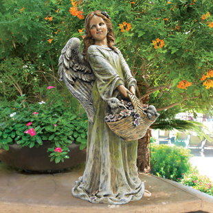 DESIGN TOSCANO Joy The Flower Angel Statue