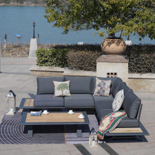 DIRECT WICKER 2 Piece Sectional Seating Group with Cushions