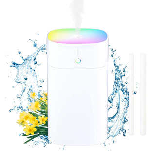 C&G HOME USB Personal Desktop Humidifiers,Colorful Cool Mist Humidifier 350ML Portable Mini Humidifier