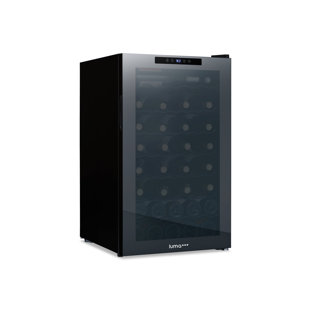 LUMA COMFORT Luma 51 Bottle Freestanding Wine Fridge Shadow Series, Frameless Mirrored Glass Door and Compressor Cooling