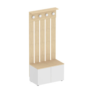 TEMA HOME Hall Tree 196.09cm Wide with Bench and Shoe Storage