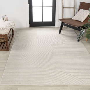 WADE LOGAN® Machine Woven Polypropylene Area Rug in Cream