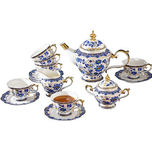 QXXSJ 44oz. Floral Teapot Set