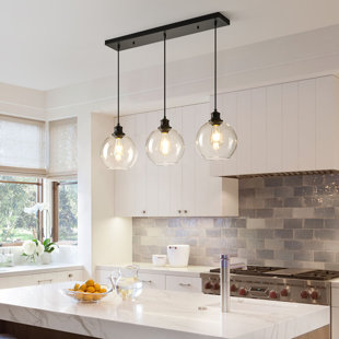 BREAKWATER BAY Concow 3 - Light Matte Black Kitchen Island Pendant