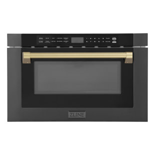 ZLINE 24" 1.2 cu ft. 1000 - Watt Black Stainless Steel Microwave Drawer with Sensor Cooking